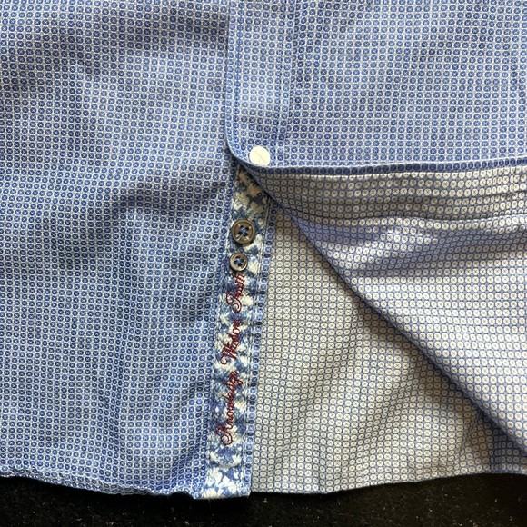 ROBERT GRAHAM Button Front Shirt Men's 46 / 18 Cotton Long Sleeve - Picture 5 of 7